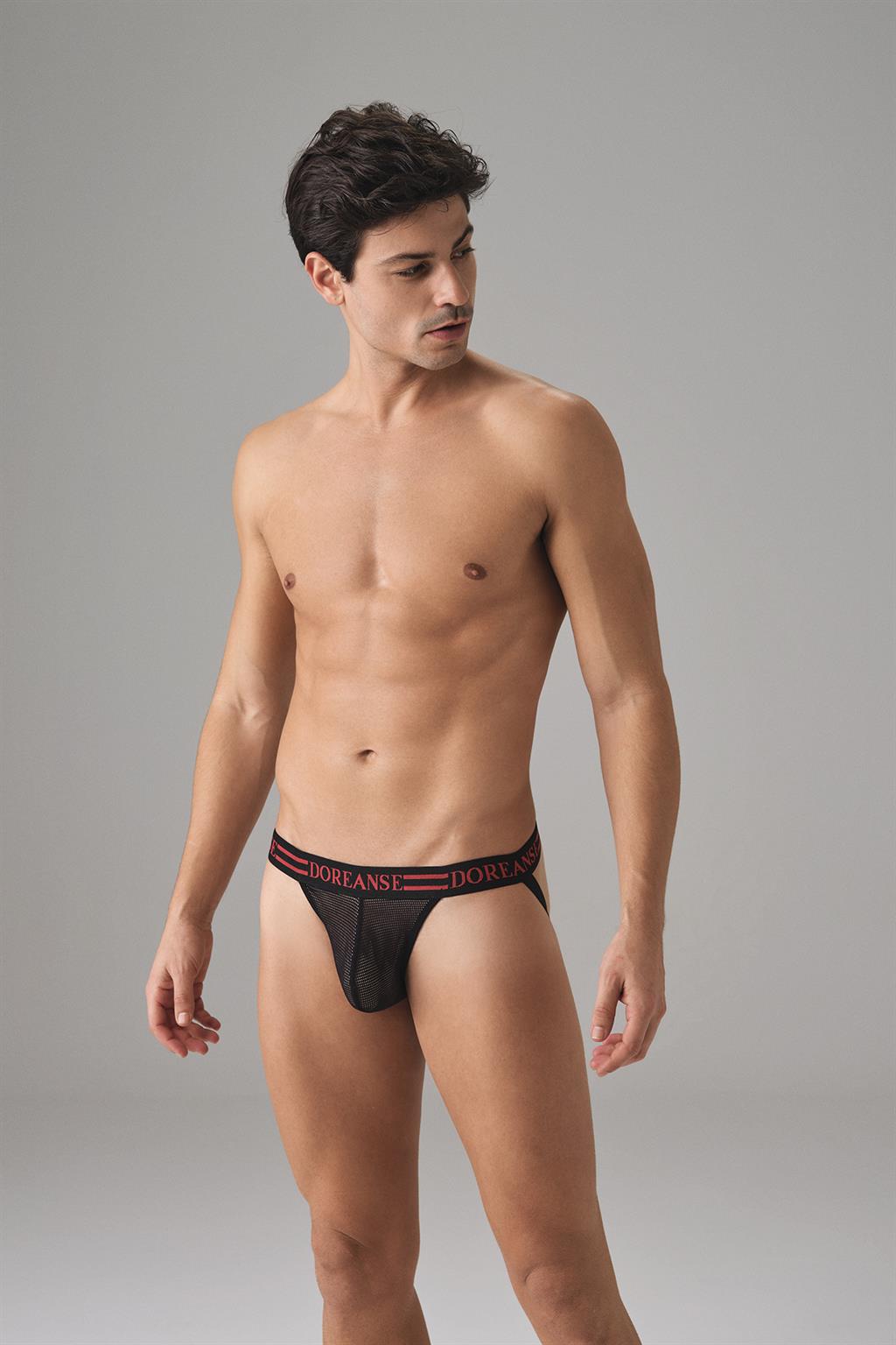 Slipy pánske DOREANSE 1006 jockstrap so sieťkou