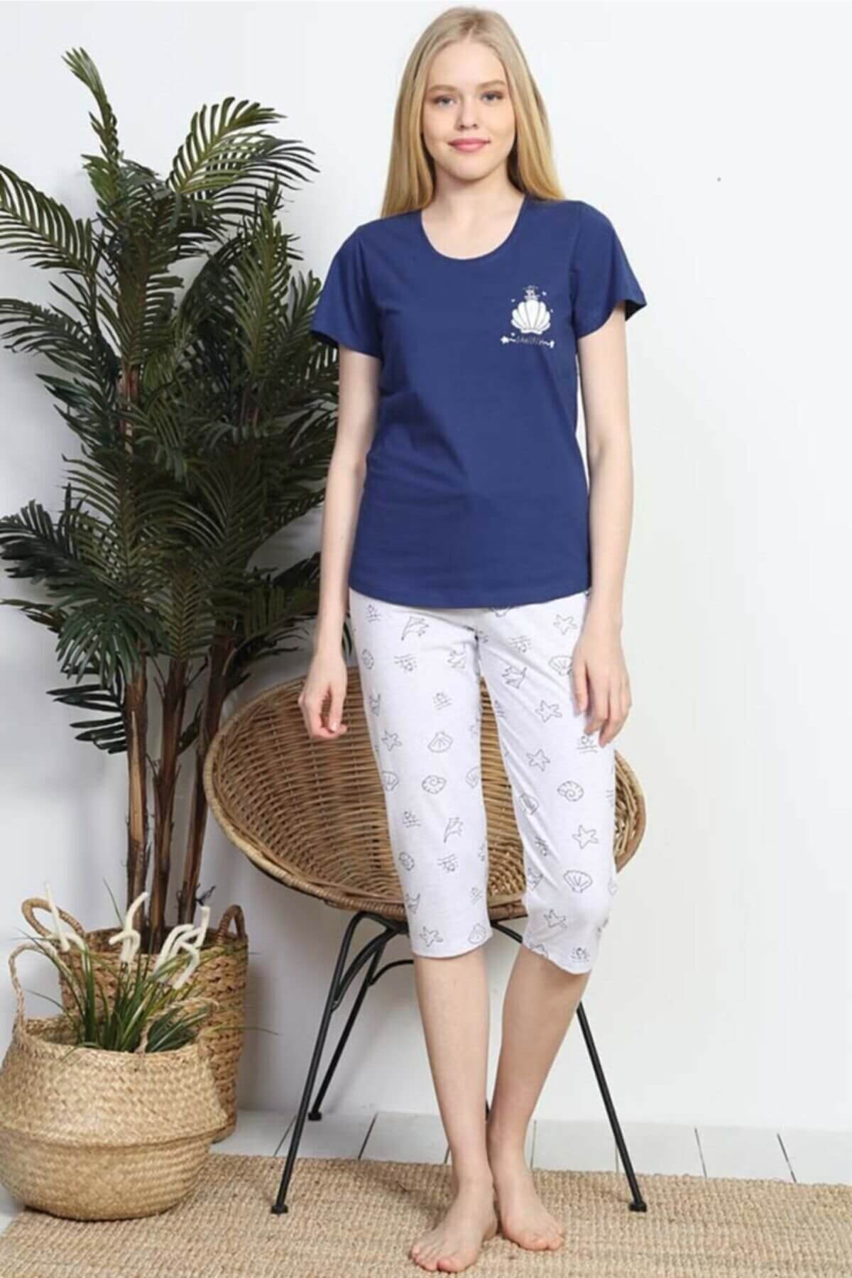 Pyžamo dámske Vienetta 8121631258 kapri XXL červená