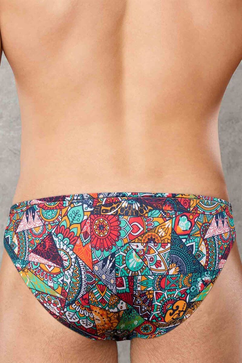 Slipy pánske DOREANSE 1217 Patchwork S červená