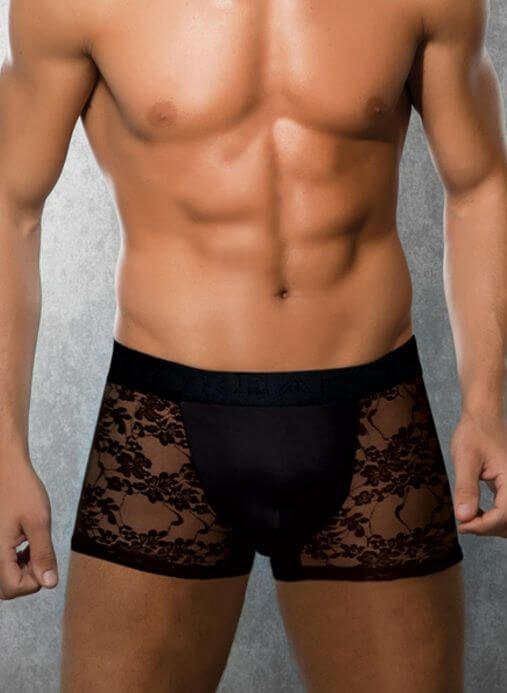 Boxerky pánske DOREANSE 1952  čipkované M čierna