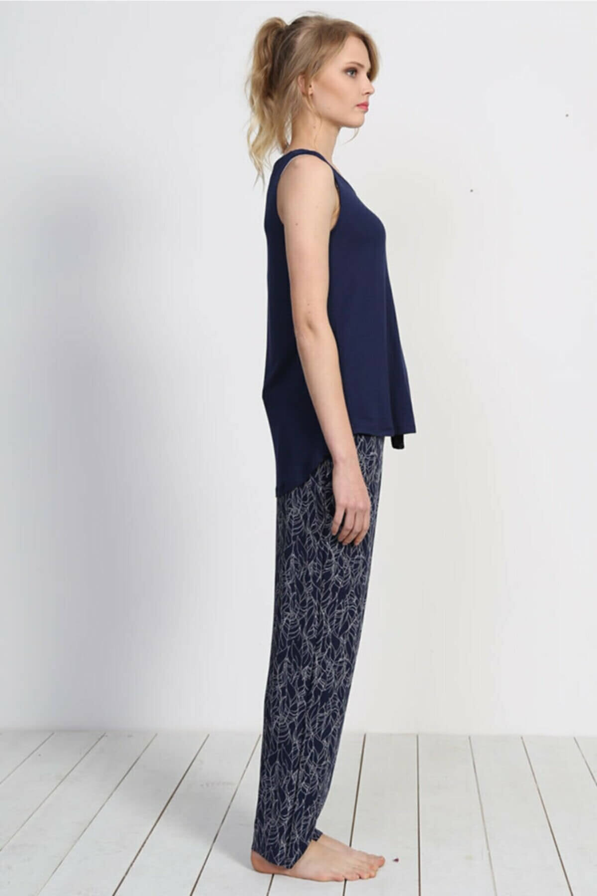 Pyžamo dámske Vienetta 8080261708 bez rukávov S tmavá modrá