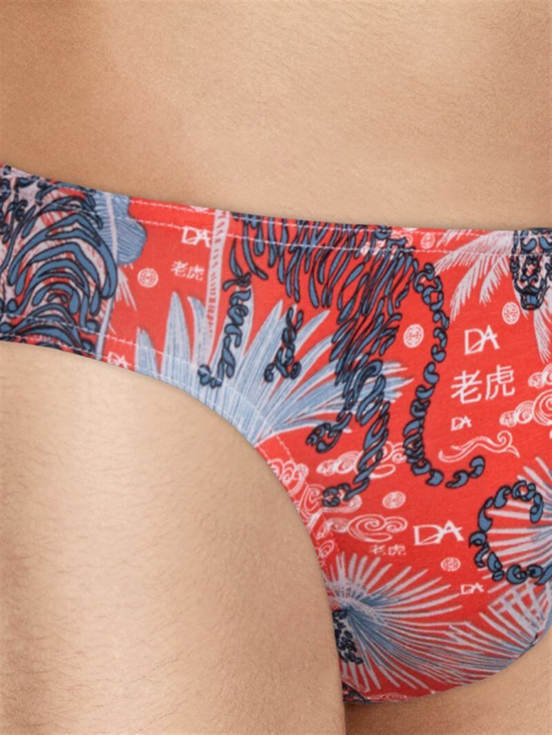 Slipy pánske DOREANSE 1401 Exotiger XL červená