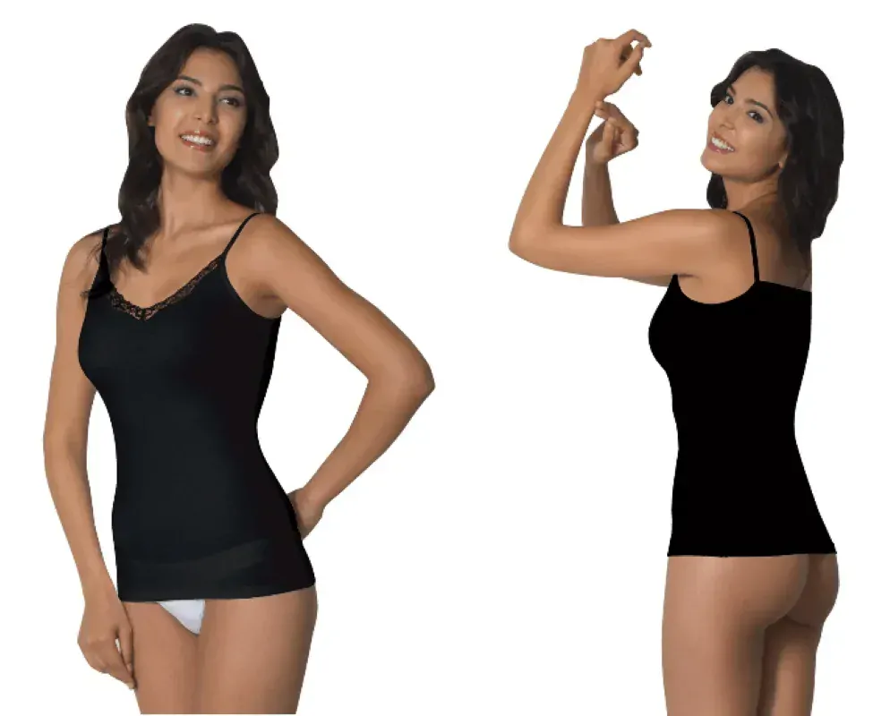 Tielko dámske DOREANSE 9338 s čipkou L čierna