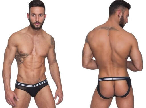 Slipy pánske DOREANSE 1210 jockstrap so sieťkou L čierna
