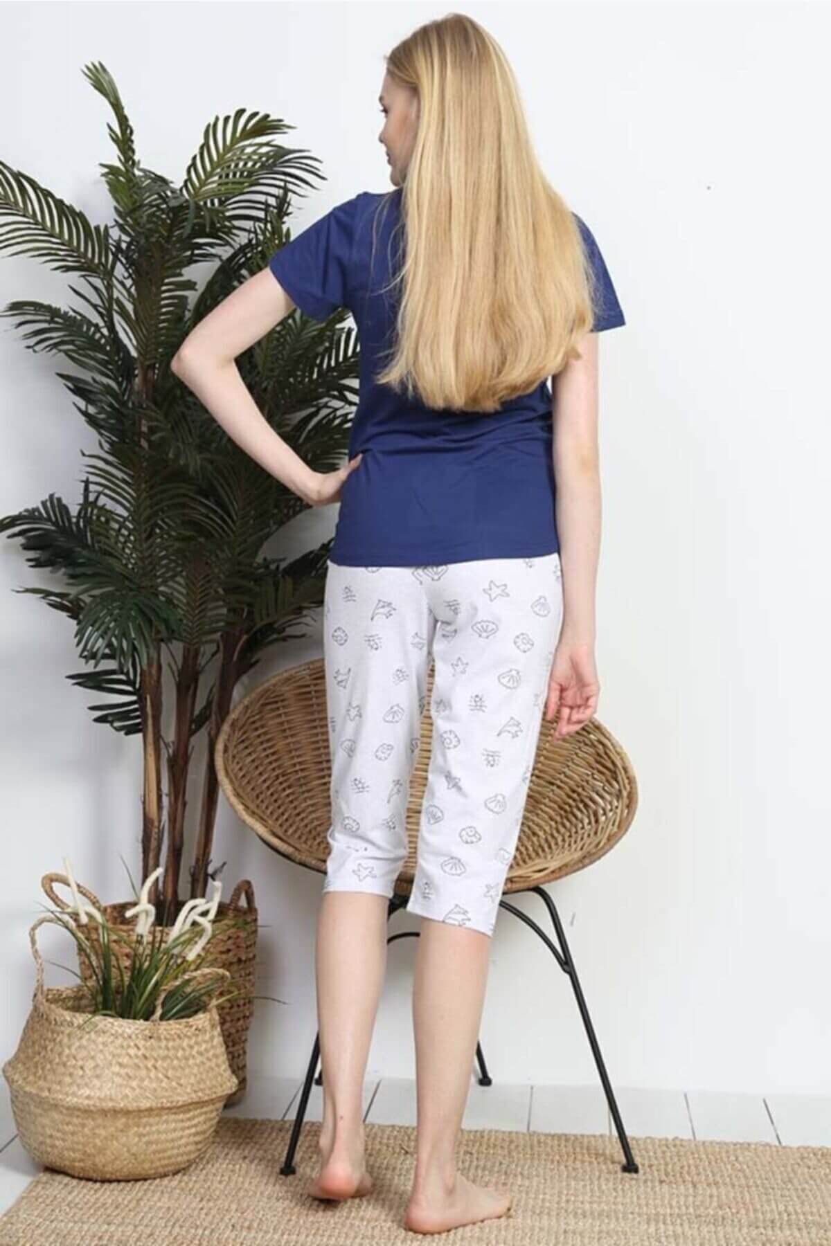 Pyžamo dámske Vienetta 8121631258 kapri XXL červená