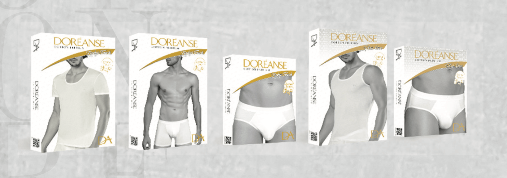 Slipy pánske DOREANSE 1015P prémium bavlna 5XL biela