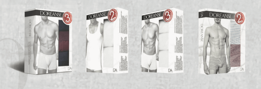 Tričko pánske DOREANSE 2800 2ks Ecopack XL čierna